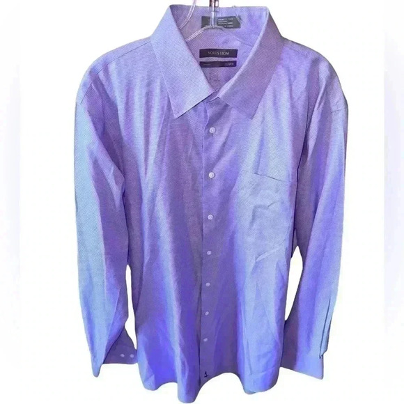 Nordstrom lavender dress shirt size 17 34/35 trim fit. EUC . - Picture 2 of 11